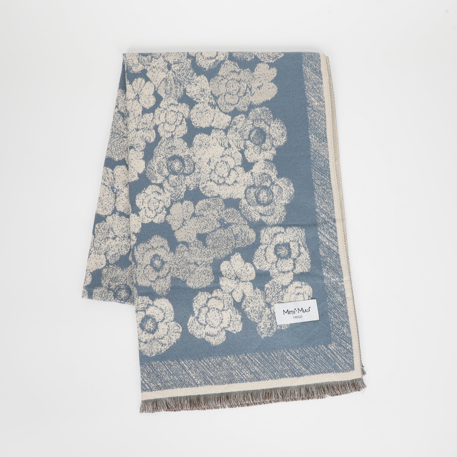 SCIARPA CON FIORI E CORNICE