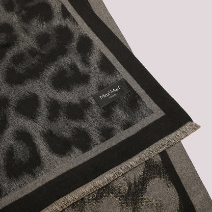 SCIARPA CON MACULATO E DOPPIA CORNICE