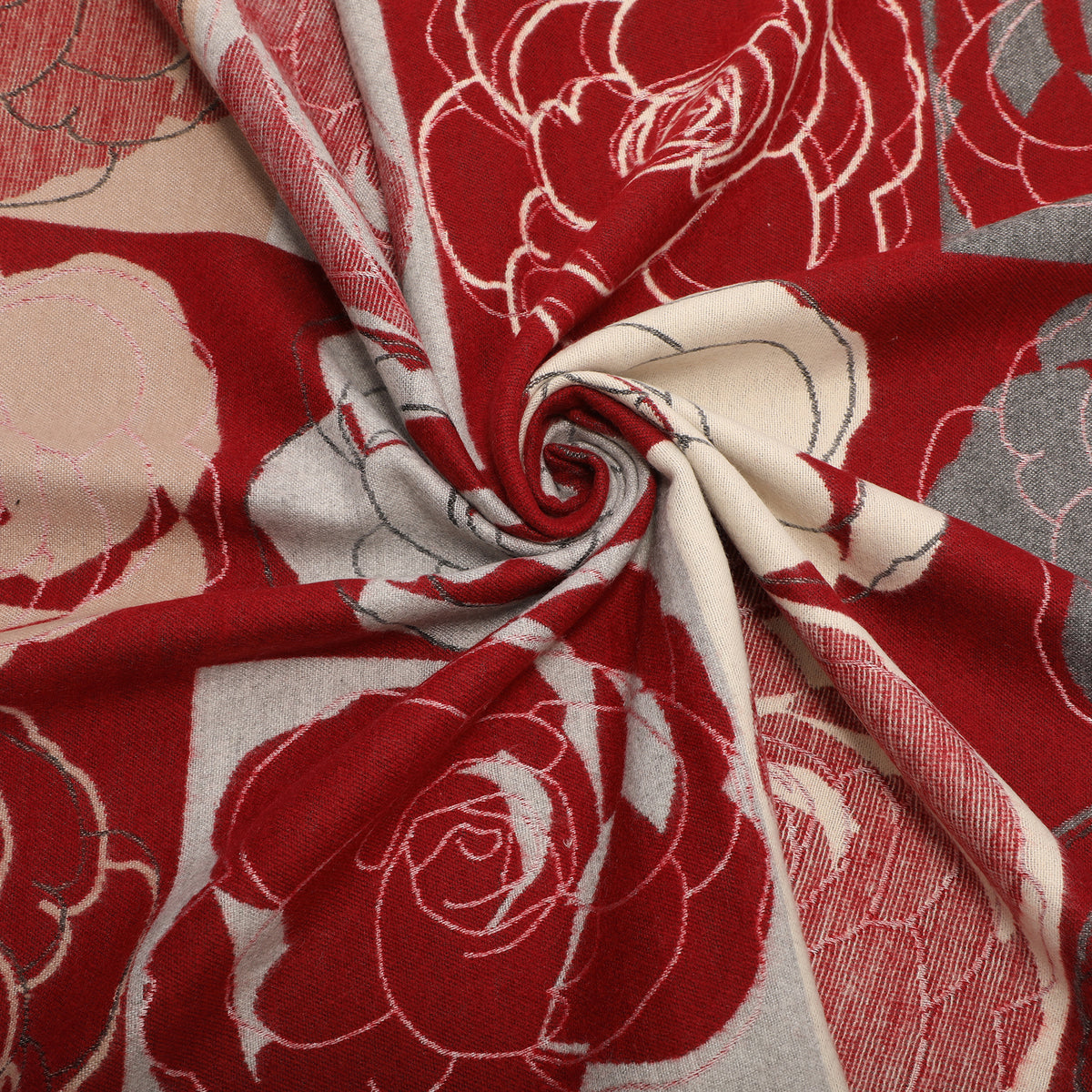 SCIARPA CON FIORI SU FONDO A SCACCHI