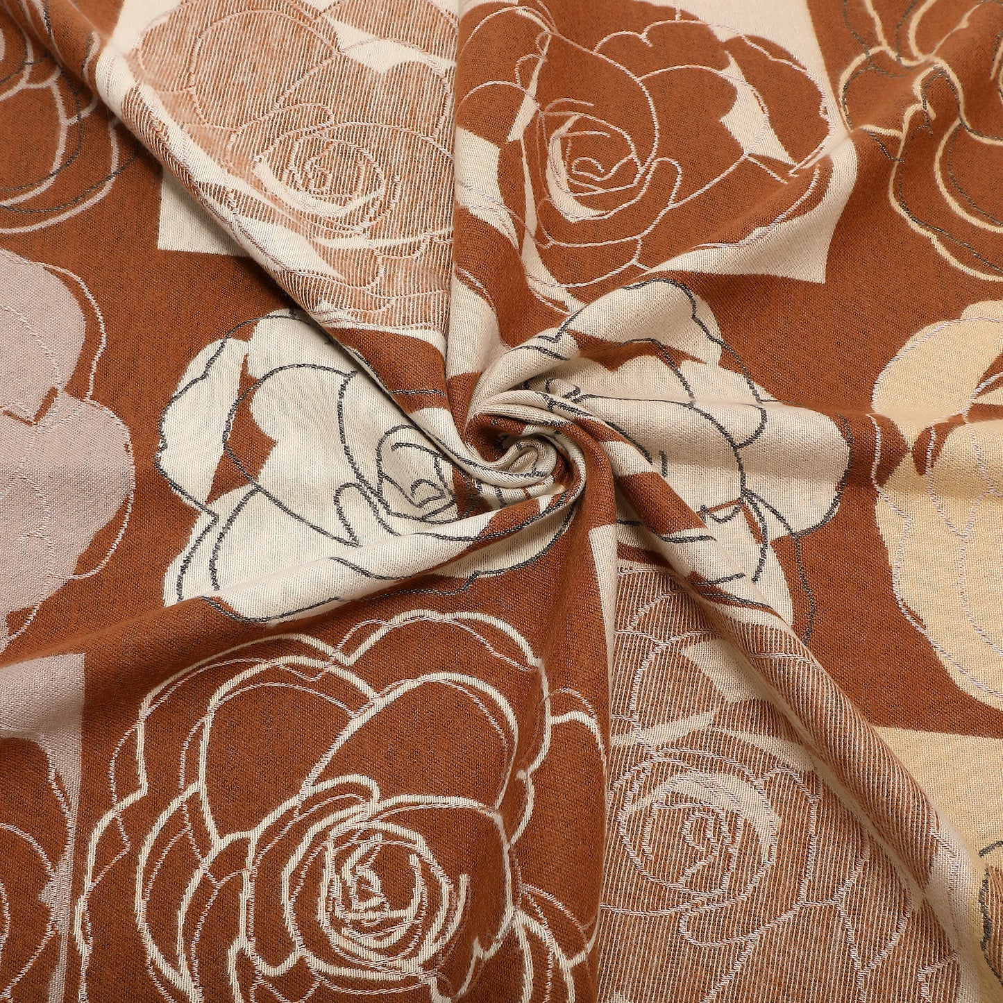 SCIARPA CON FIORI SU FONDO A SCACCHI