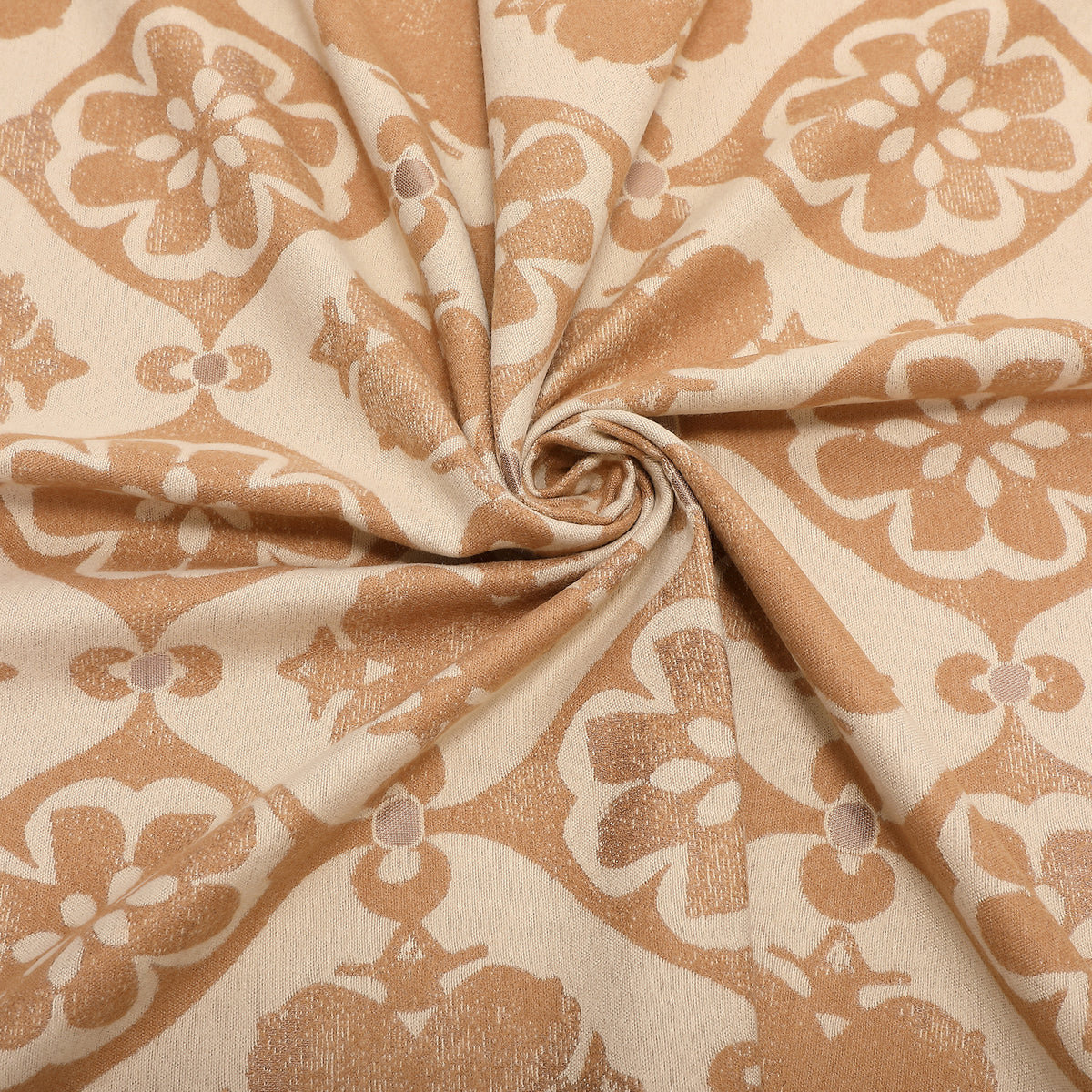 SCIARPA CON ORNAMENTI E FIORI ASTRATTI