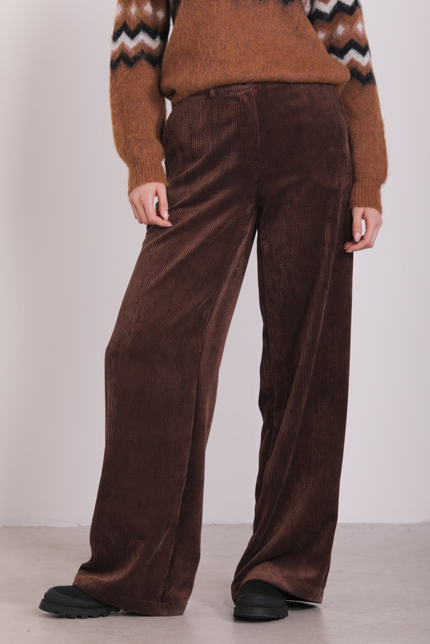 PANTALONE PALAZZO EFFETTO VELLUTO COSTA LARGA