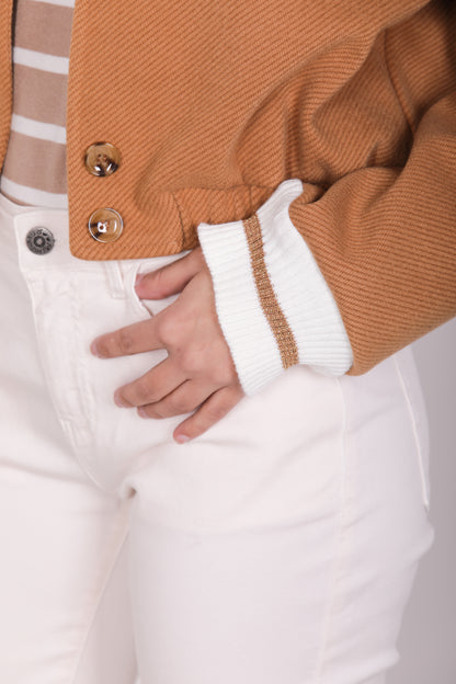 CAPPOTTO CROPPED CON TASCHE