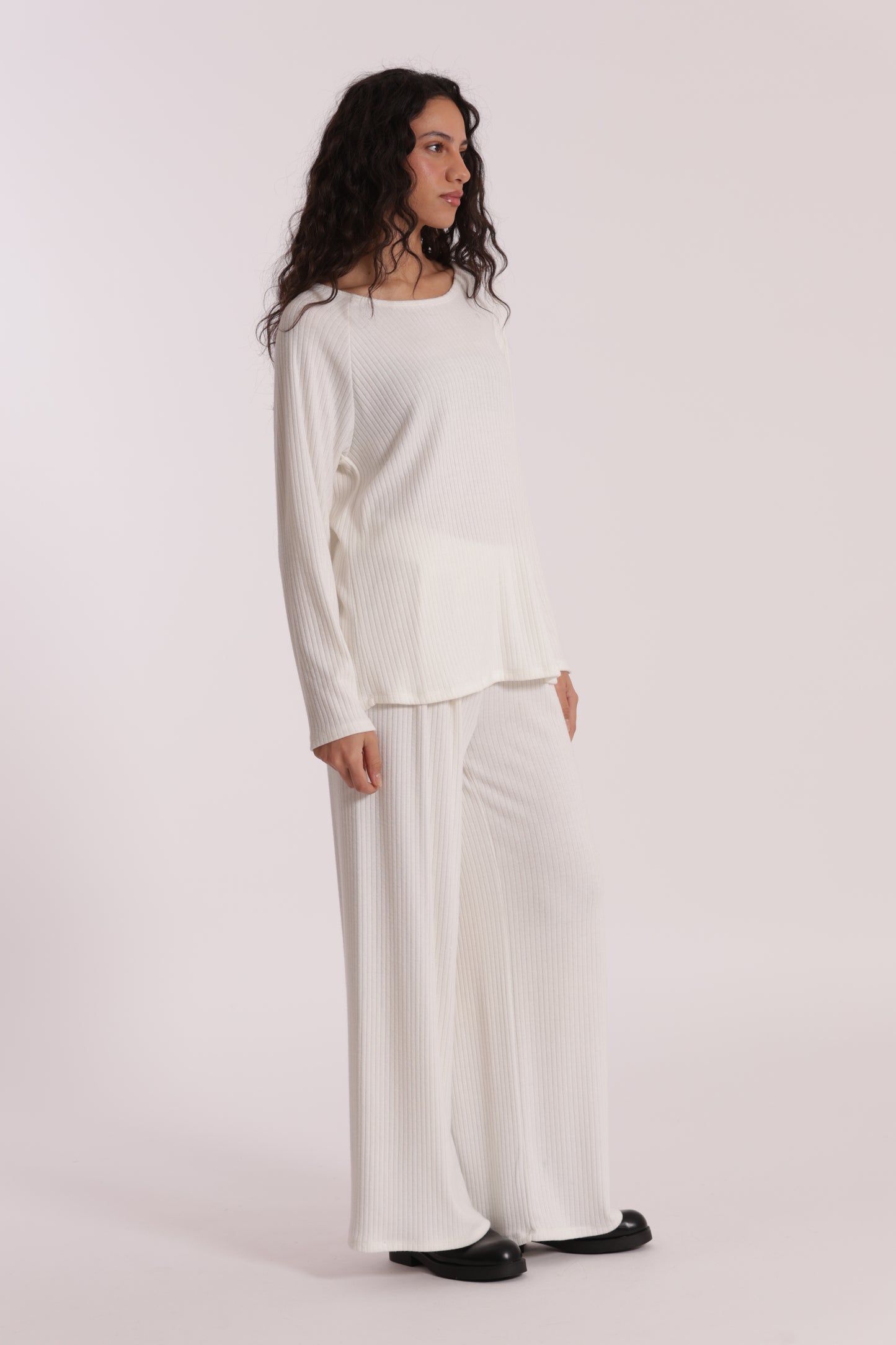 PANTALONE PALAZZO IN MAGLIA A COSTE