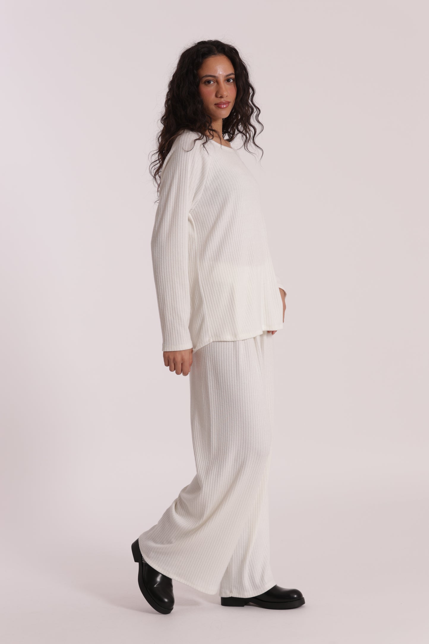 PANTALONE PALAZZO IN MAGLIA A COSTE