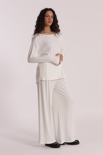 PANTALONE PALAZZO IN MAGLIA A COSTE