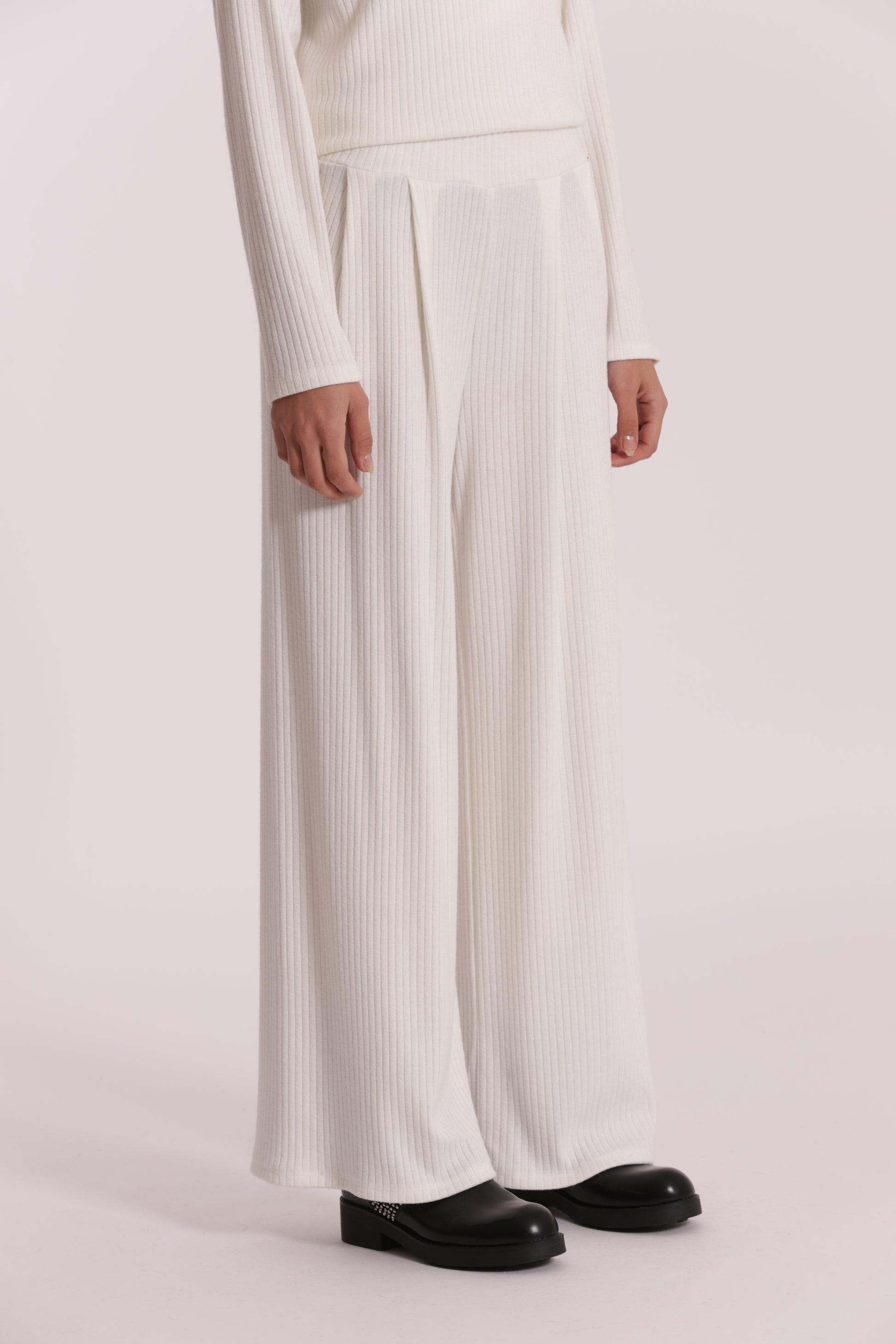 PANTALONE PALAZZO IN MAGLIA A COSTE