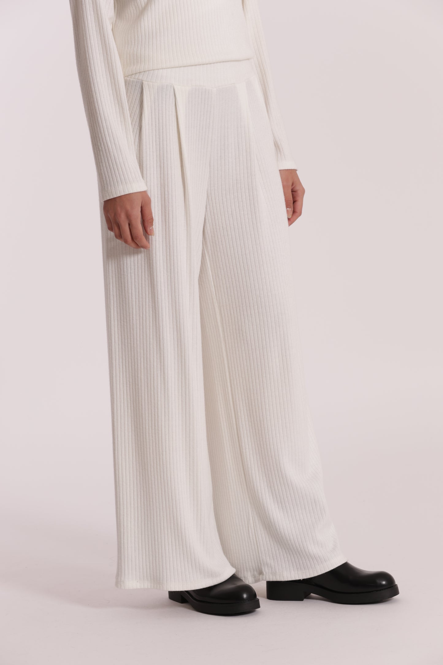 PANTALONE PALAZZO IN MAGLIA A COSTE