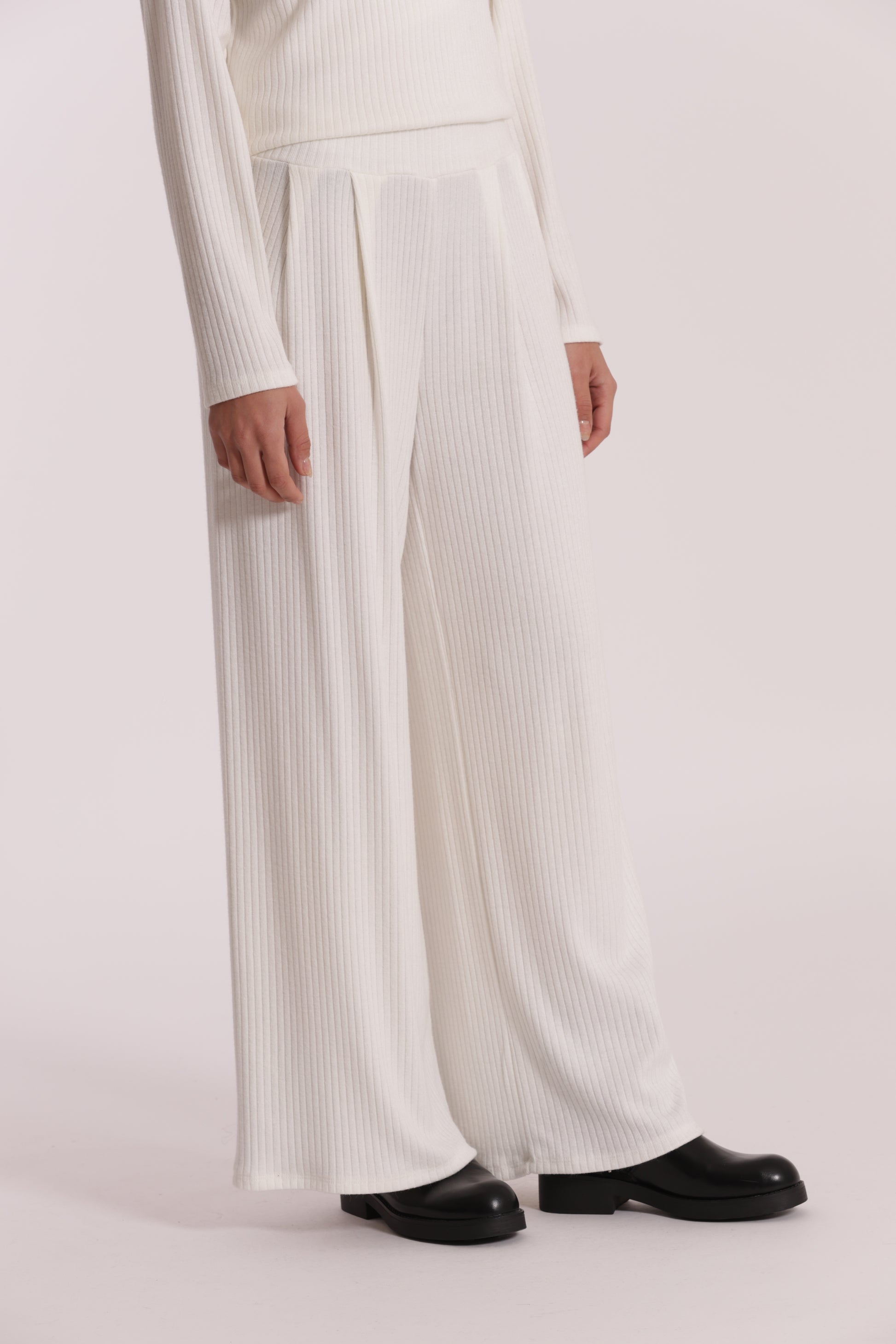 PANTALONE PALAZZO IN MAGLIA A COSTE
