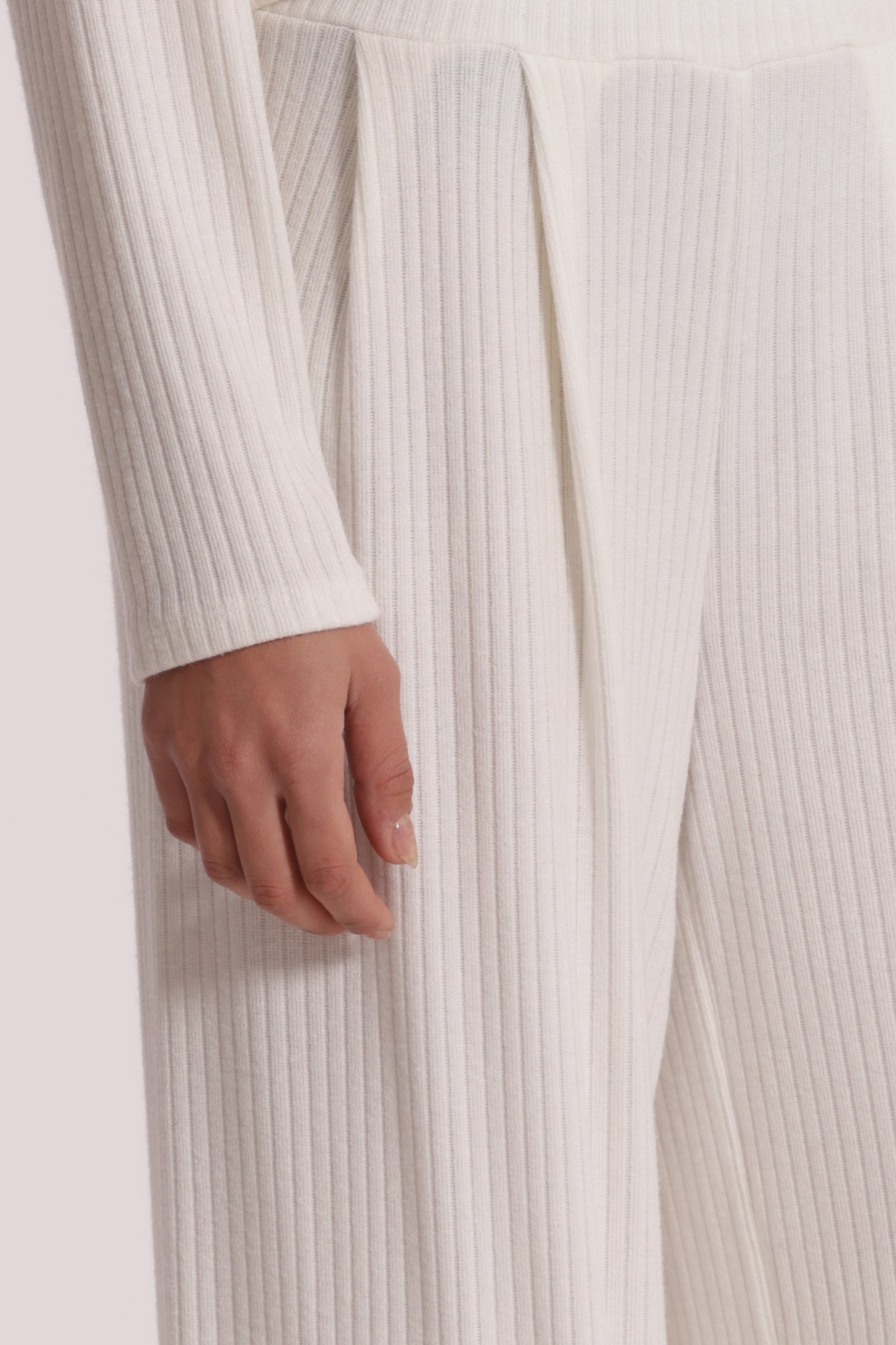 PANTALONE PALAZZO IN MAGLIA A COSTE