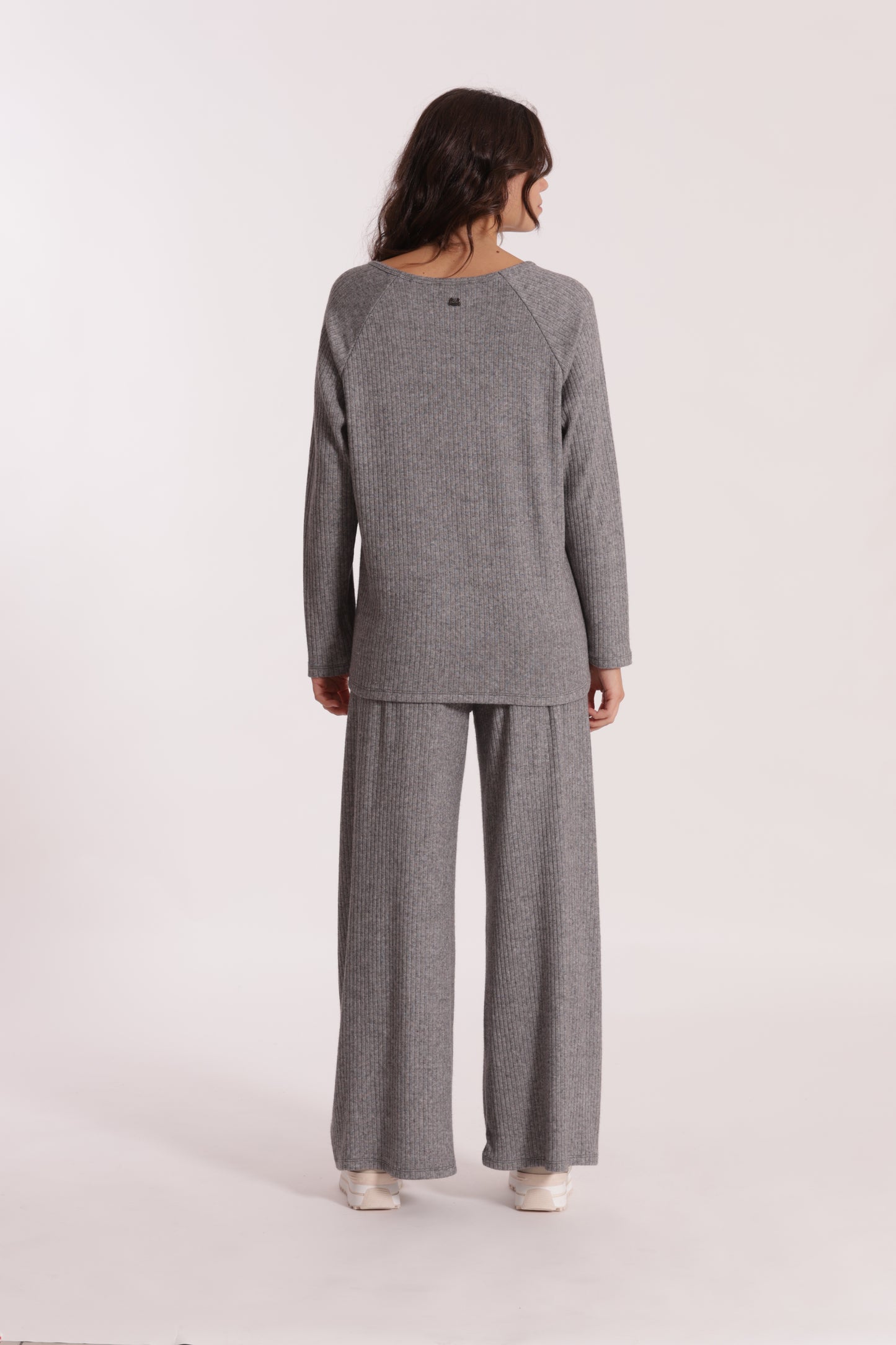 PANTALONE PALAZZO IN MAGLIA A COSTE