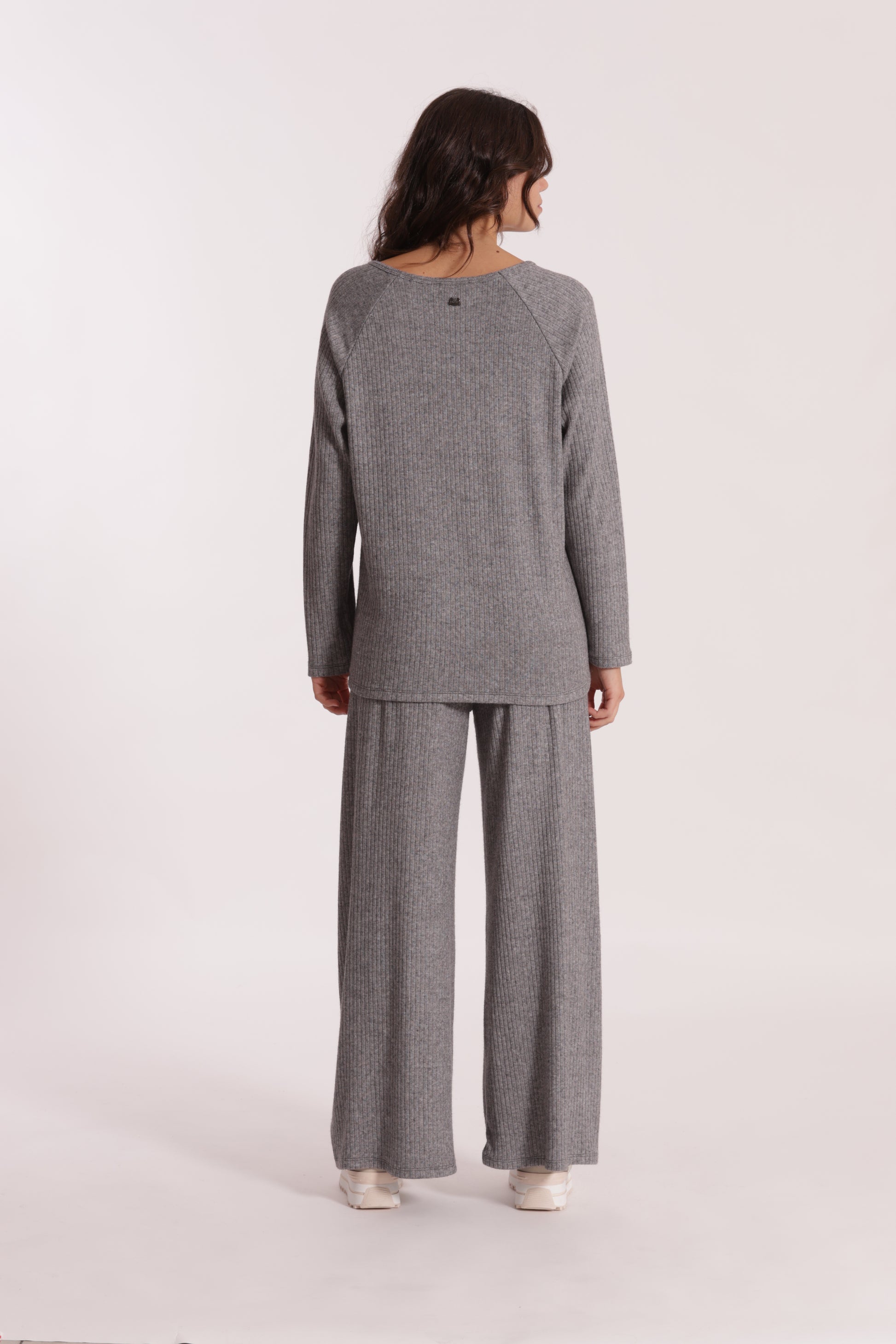 PANTALONE PALAZZO IN MAGLIA A COSTE
