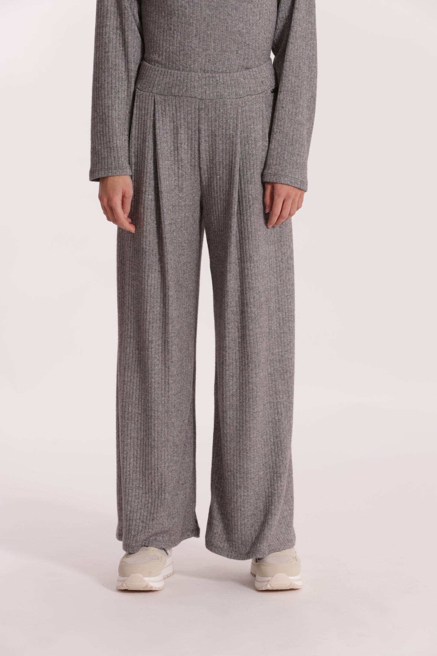 PANTALONE PALAZZO IN MAGLIA A COSTE