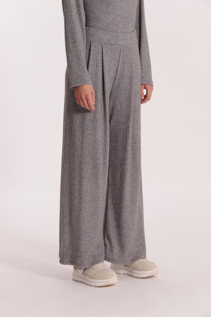 PANTALONE PALAZZO IN MAGLIA A COSTE
