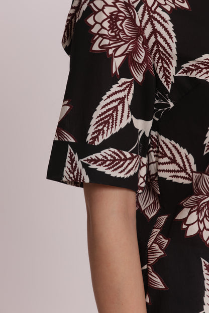 BLUSA A MANICHE CORTE IN FANTASIA