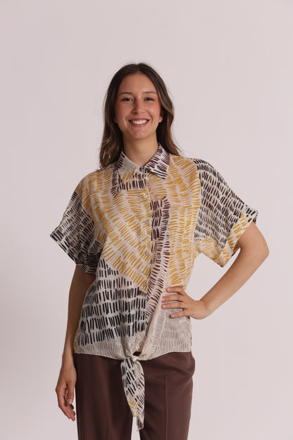 CAMICIA CROPPED IN FANTASIA GRAFFIO