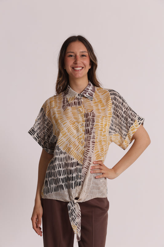 CAMICIA CROPPED IN FANTASIA GRAFFIO