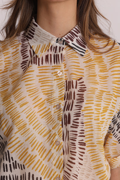 CAMICIA CROPPED IN FANTASIA GRAFFIO