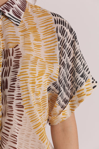 CAMICIA CROPPED IN FANTASIA GRAFFIO