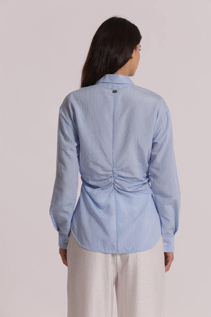 CAMICIA CON DETTAGLIO DRAPPEGGIO IN VITA