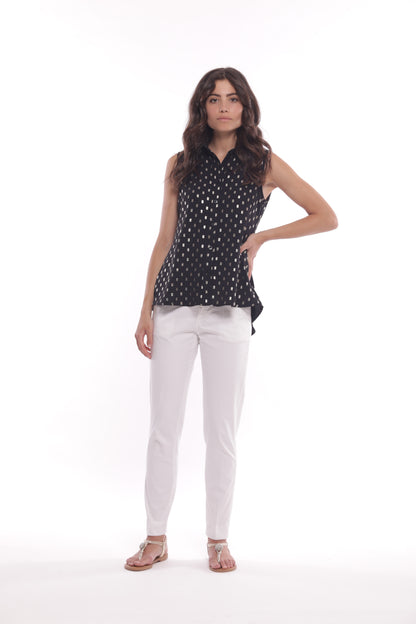 PANTALONE SIGARETTA IN GABARDINA