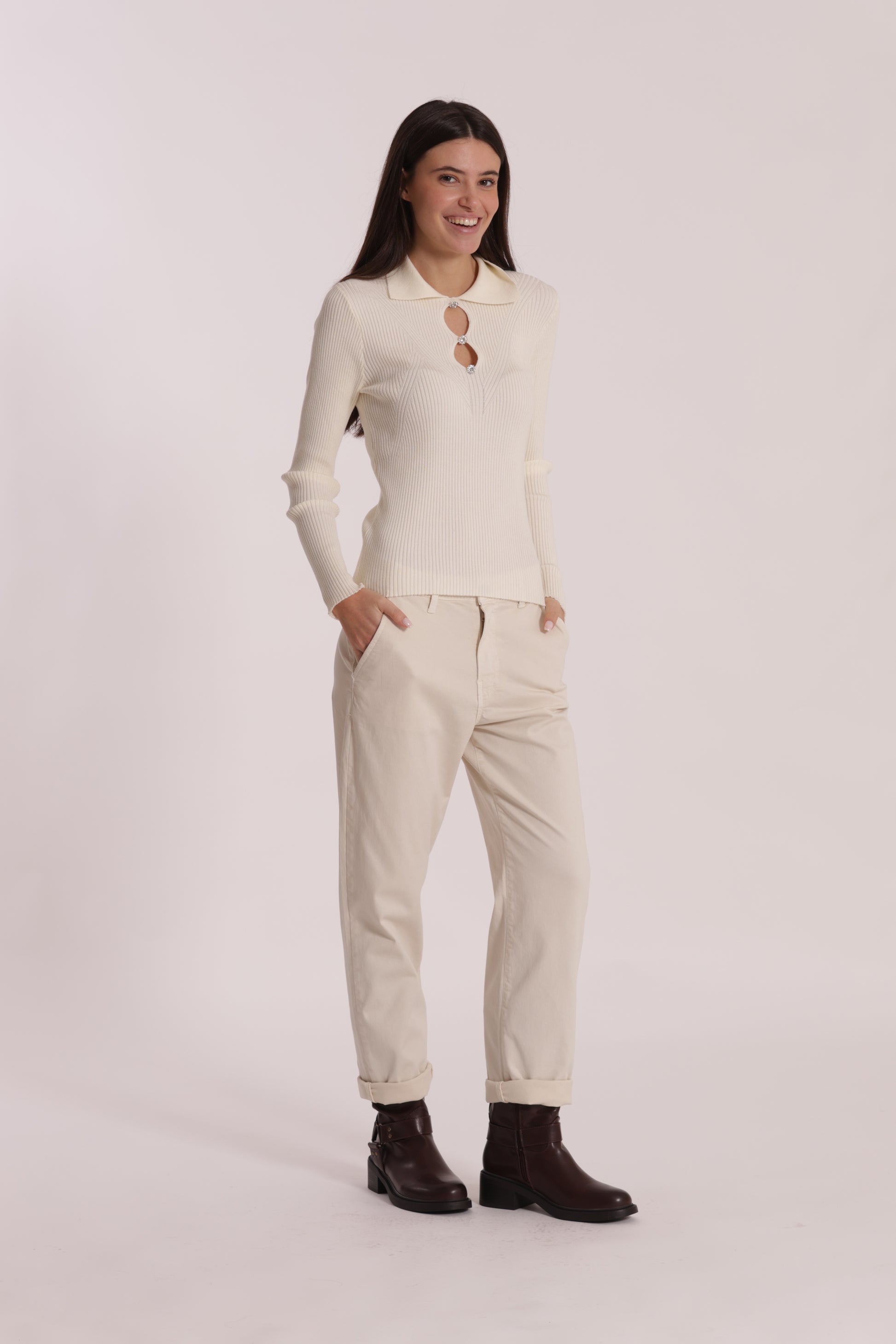 PANTALONE CHINOS IN GABARDINA