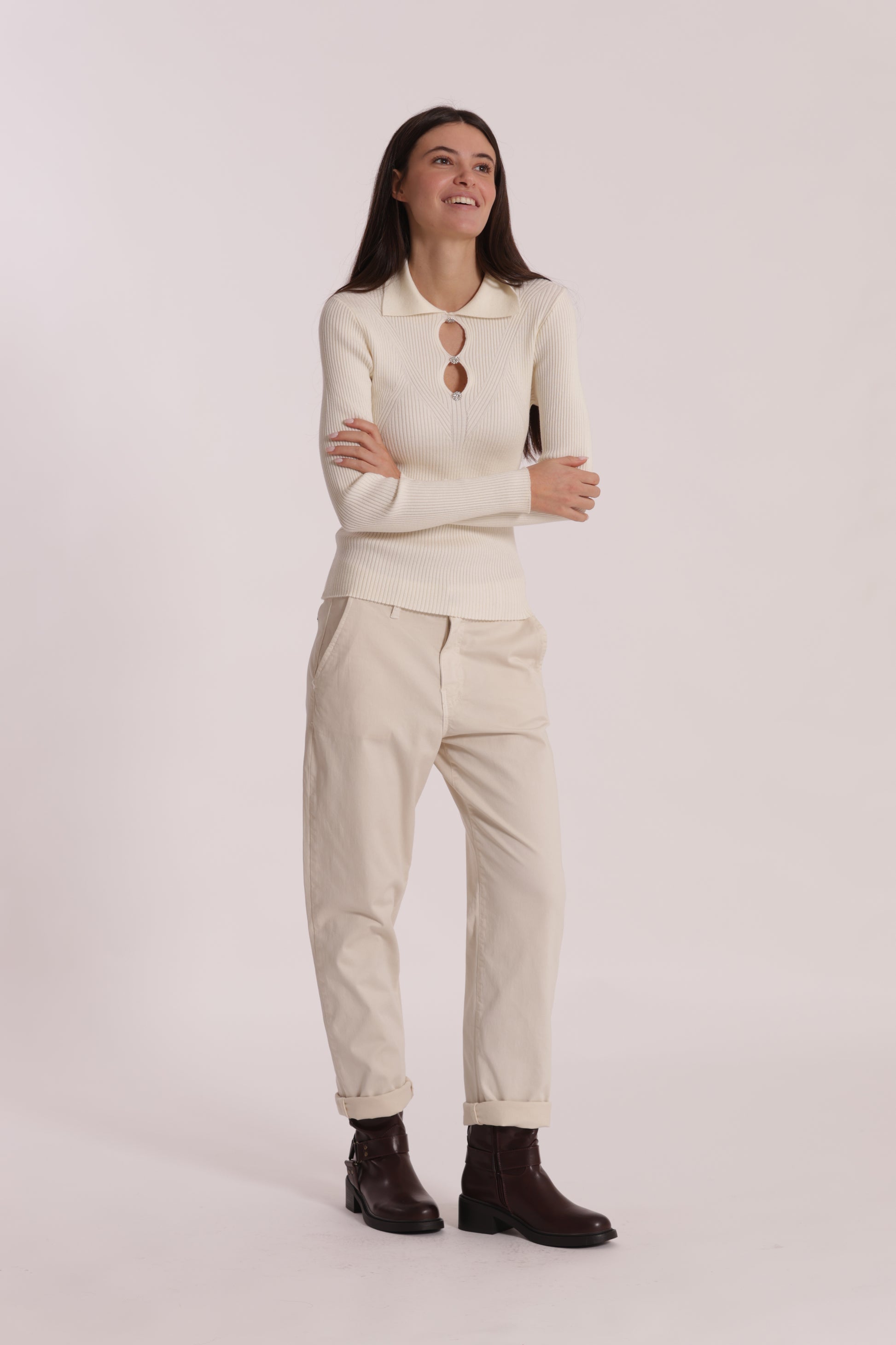 PANTALONE CHINOS IN GABARDINA