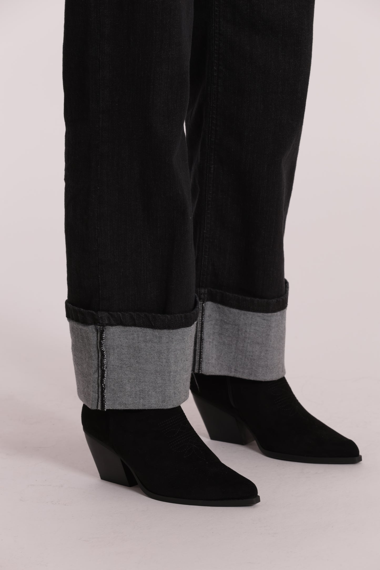 JEANS PALAZZO CON RISVOLTO