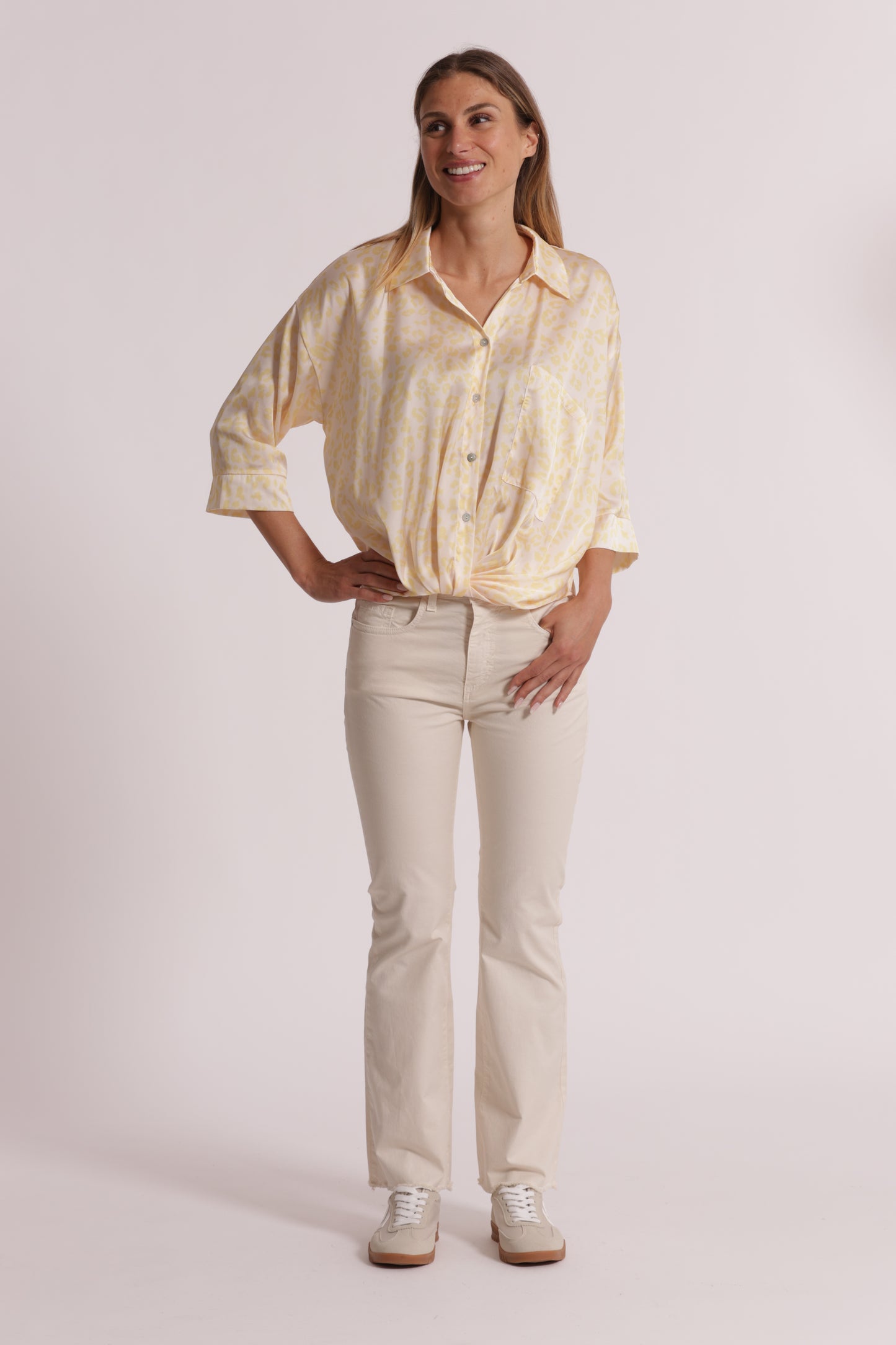 PANTALONE CROPPED FLARE IN BENGALINA
