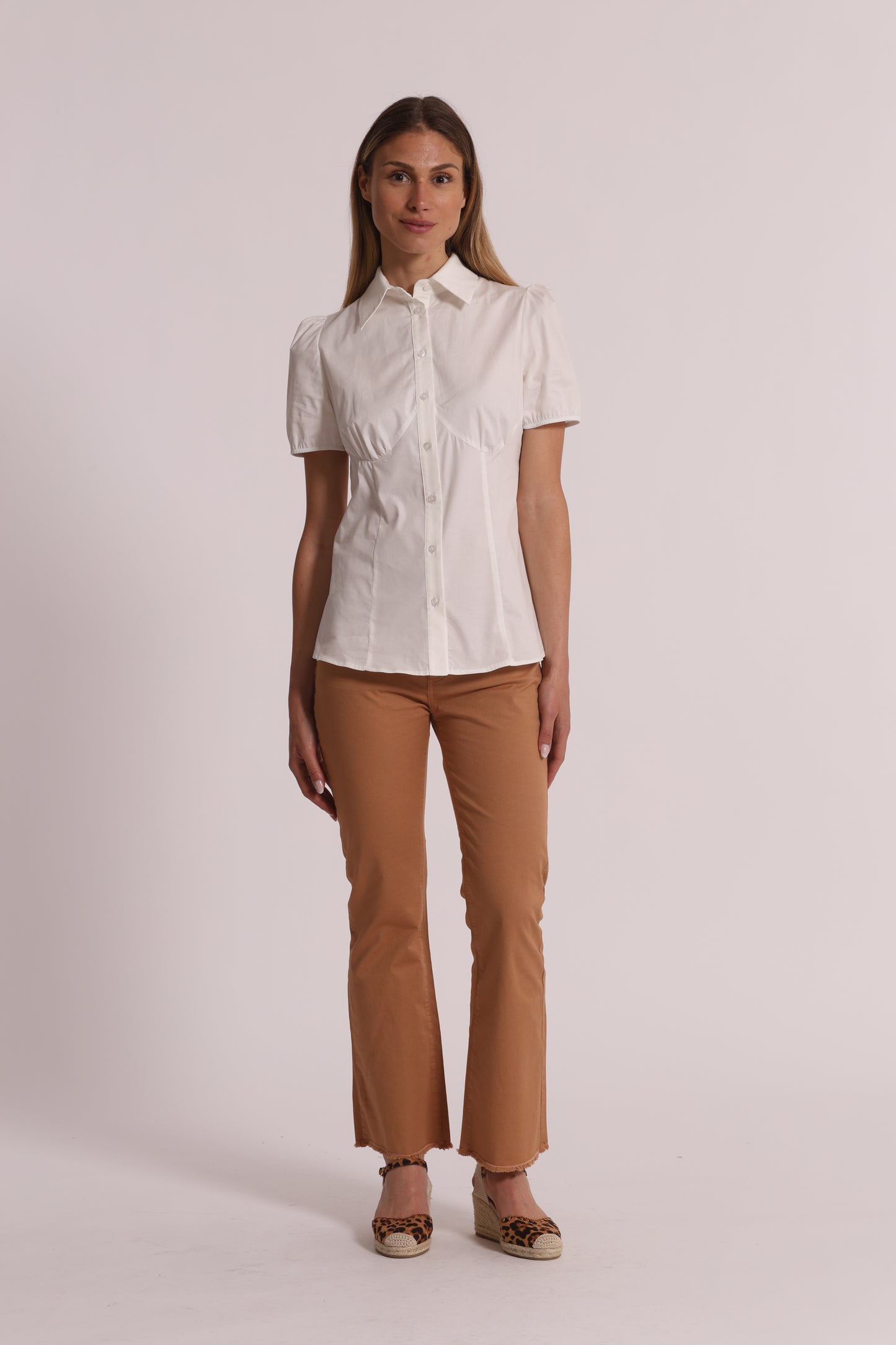 PANTALONE CROPPED FLARE IN BENGALINA