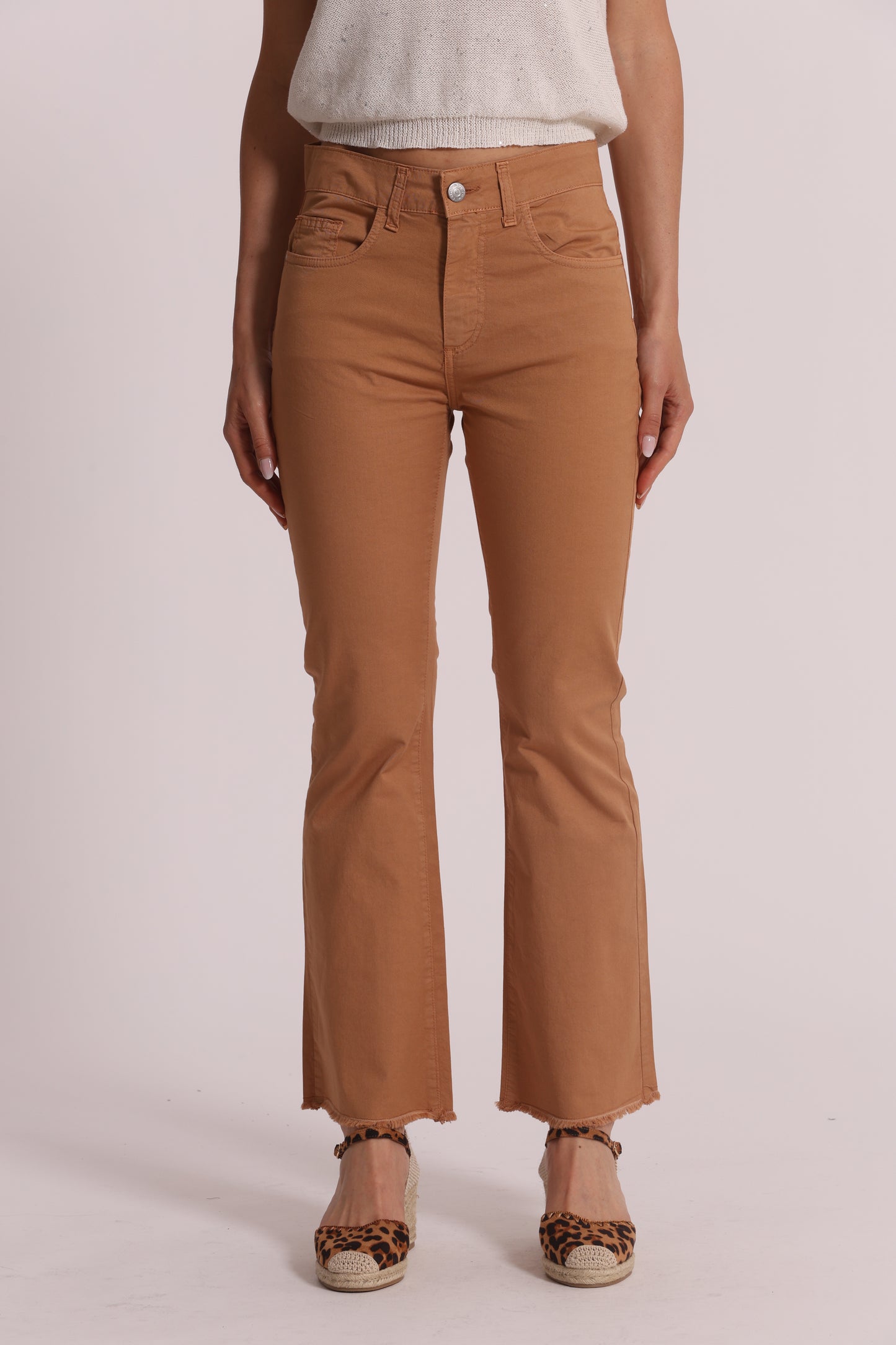 PANTALONE CROPPED FLARE IN BENGALINA
