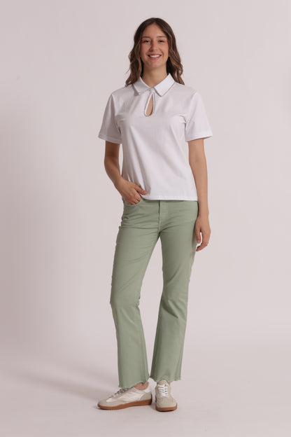 PANTALONE CROPPED FLARE IN BENGALINA