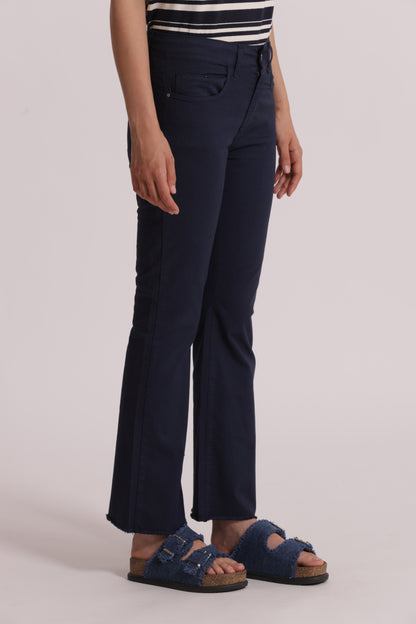 PANTALONE CROPPED FLARE IN BENGALINA