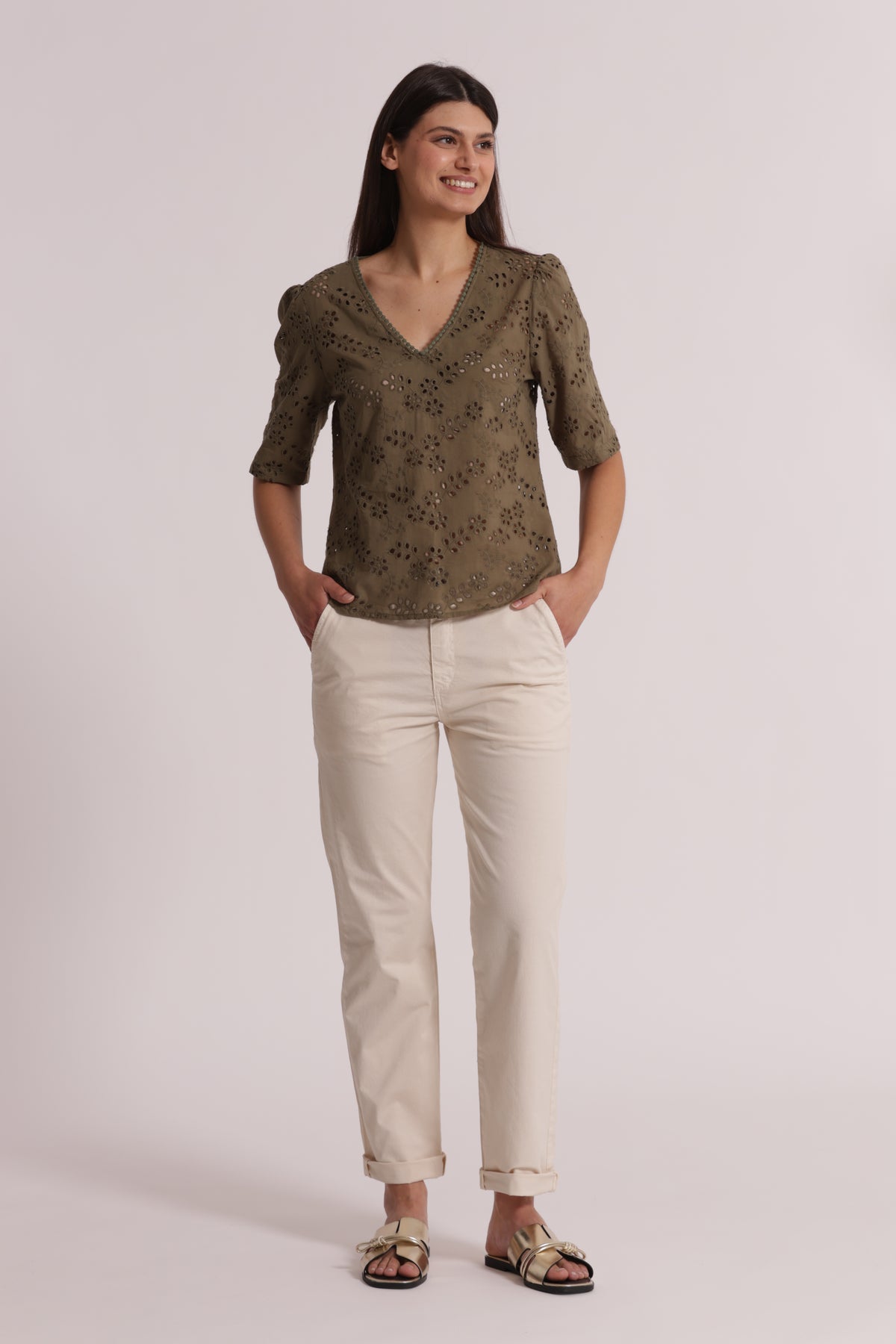 PANTALONE CHINOS IN BENGALINA