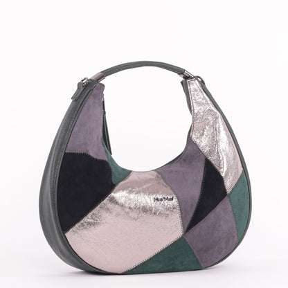 BORSA HOBO CON PATCHWORK