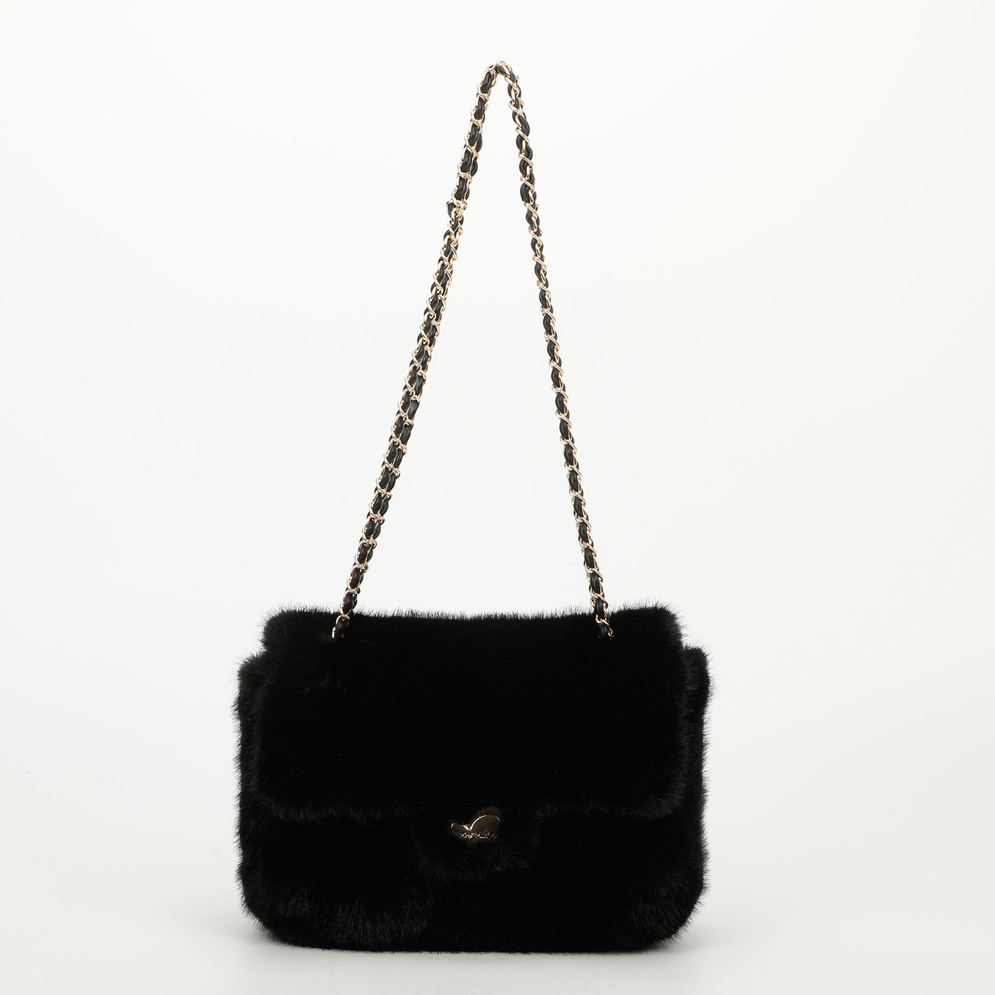 BORSA A TRACOLLA MEDIA EFFETTO PELLICCIA – Mimimua