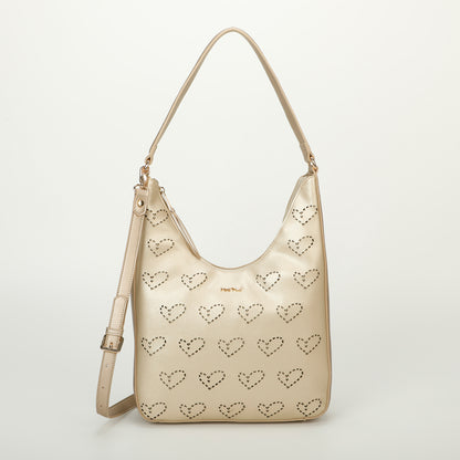 BORSA A SPALLA CON CUORE TRAFORATO