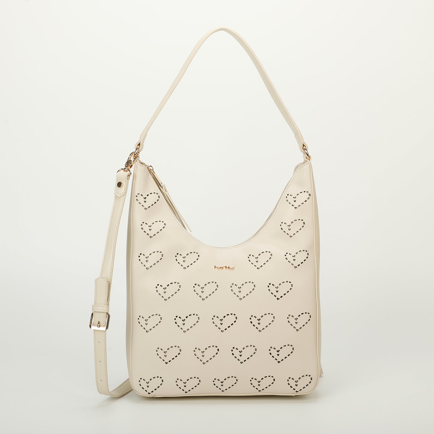 BORSA A SPALLA CON CUORE TRAFORATO