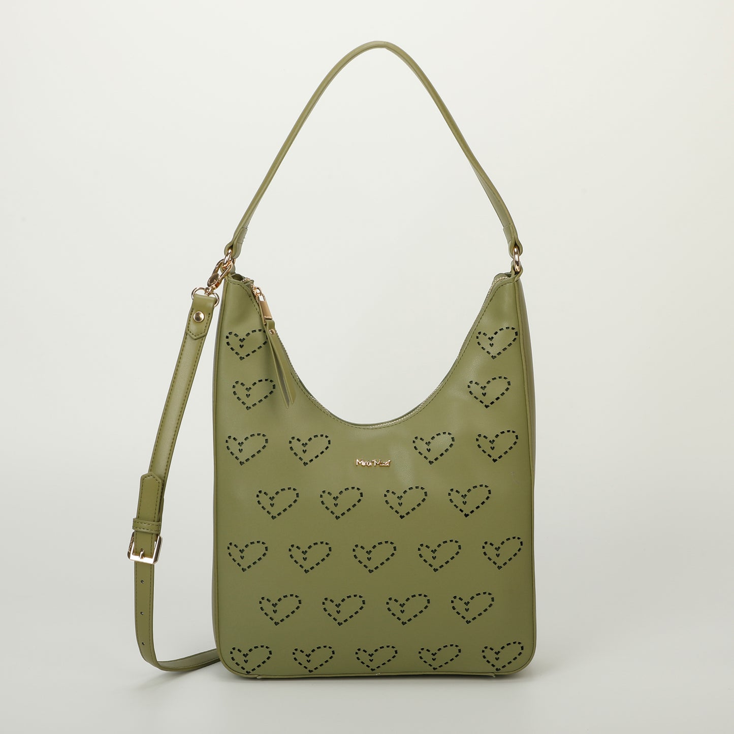 BORSA A SPALLA CON CUORE TRAFORATO