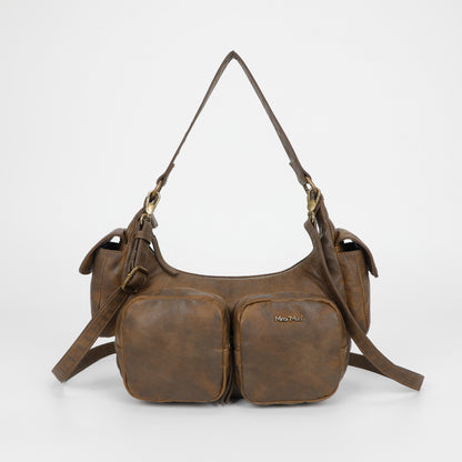 BORSA A SPALLA CON TASCHE