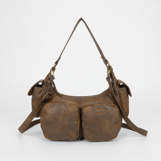 BORSA A SPALLA CON TASCHE