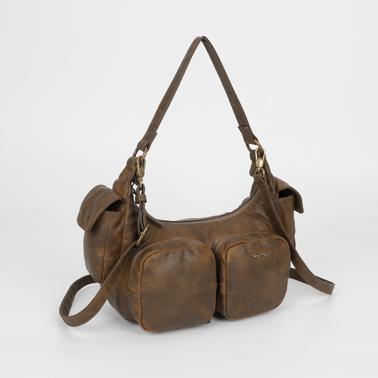 BORSA A SPALLA CON TASCHE