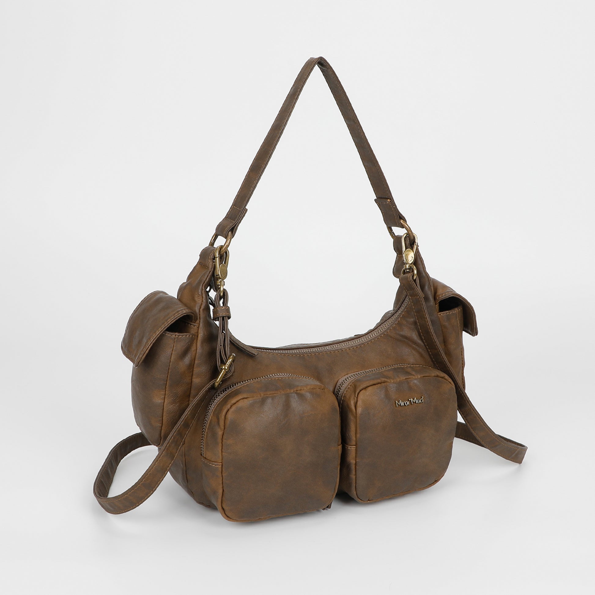 BORSA A SPALLA CON TASCHE