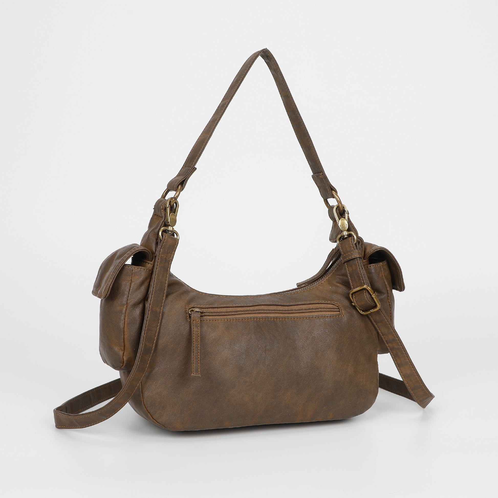 BORSA A SPALLA CON TASCHE