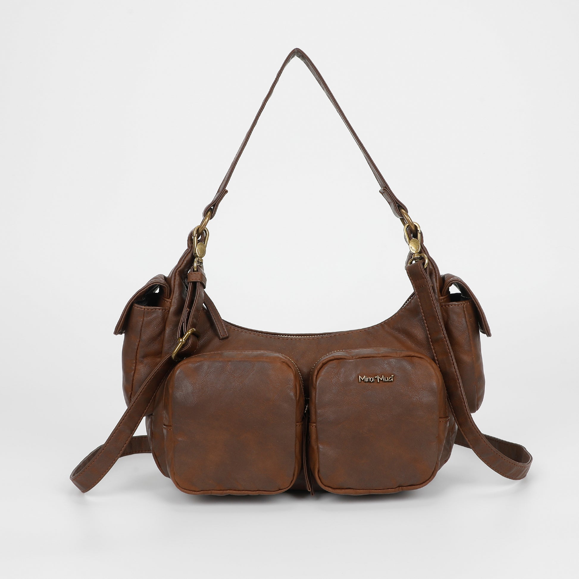 BORSA A SPALLA CON TASCHE