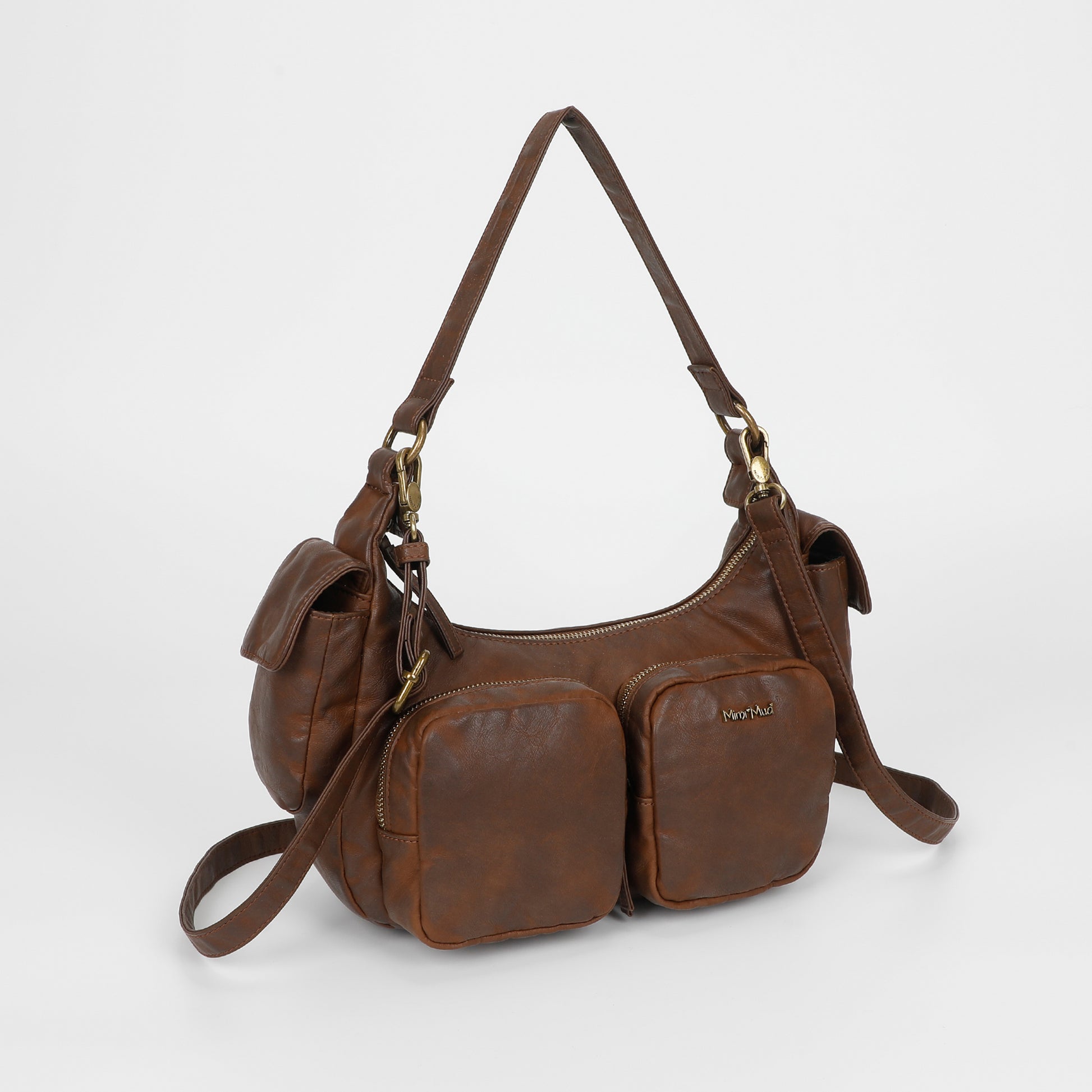 BORSA A SPALLA CON TASCHE