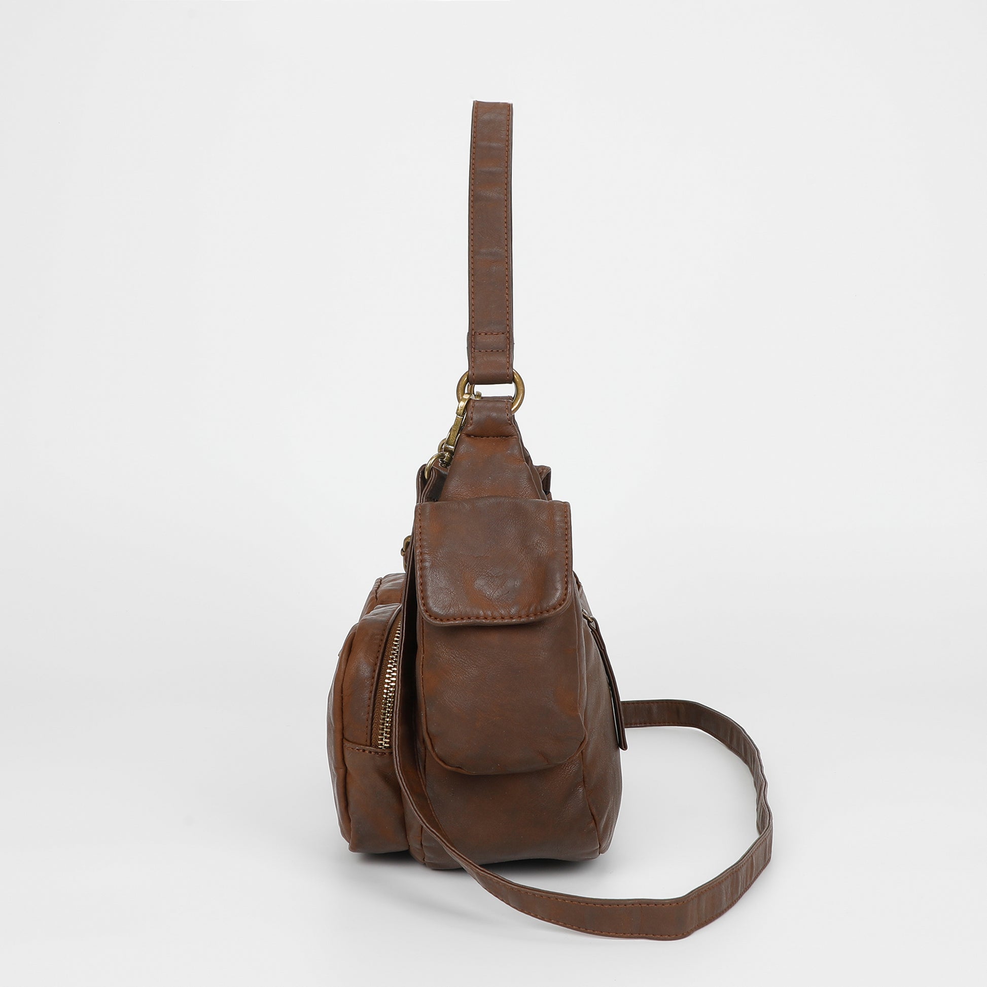 BORSA A SPALLA CON TASCHE