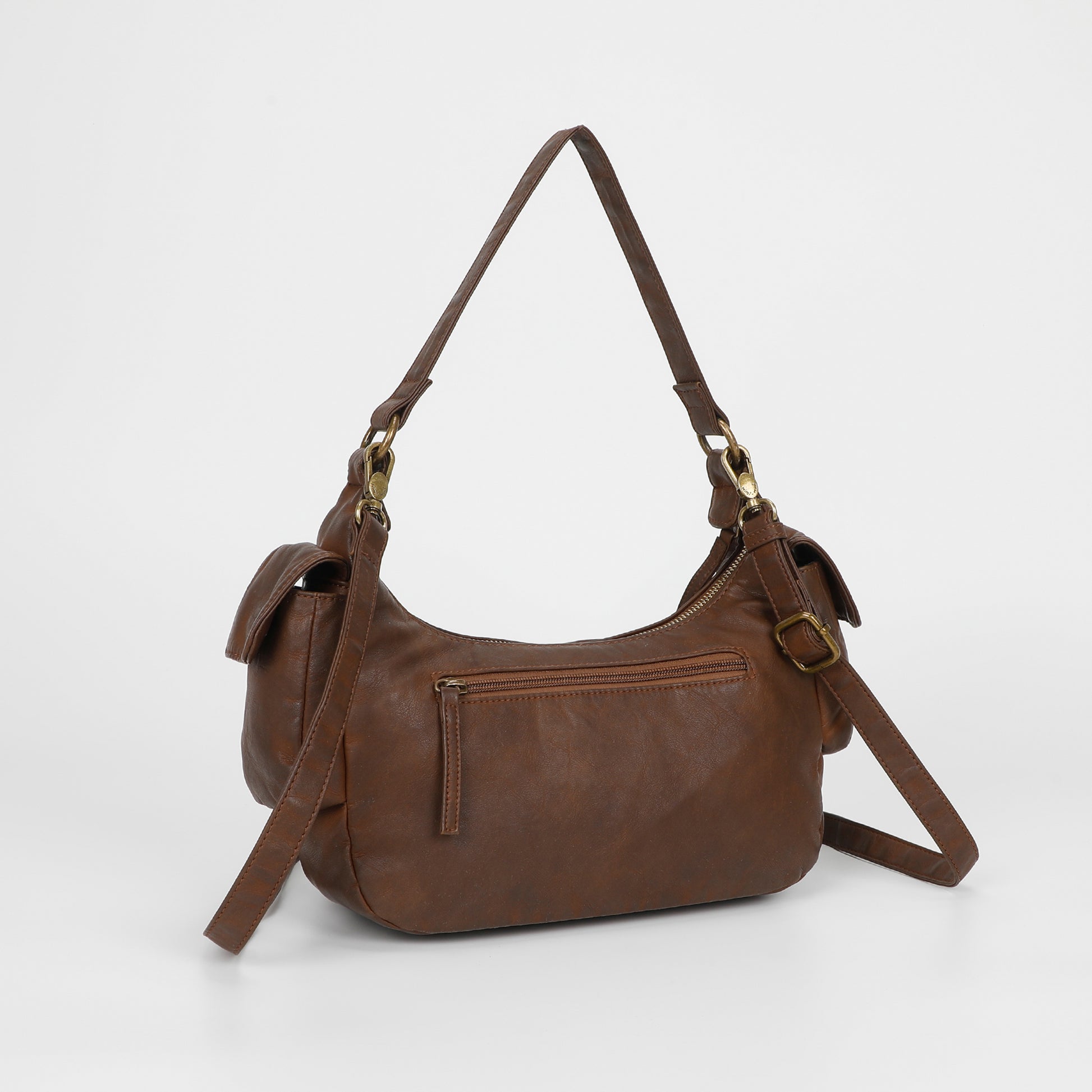 BORSA A SPALLA CON TASCHE