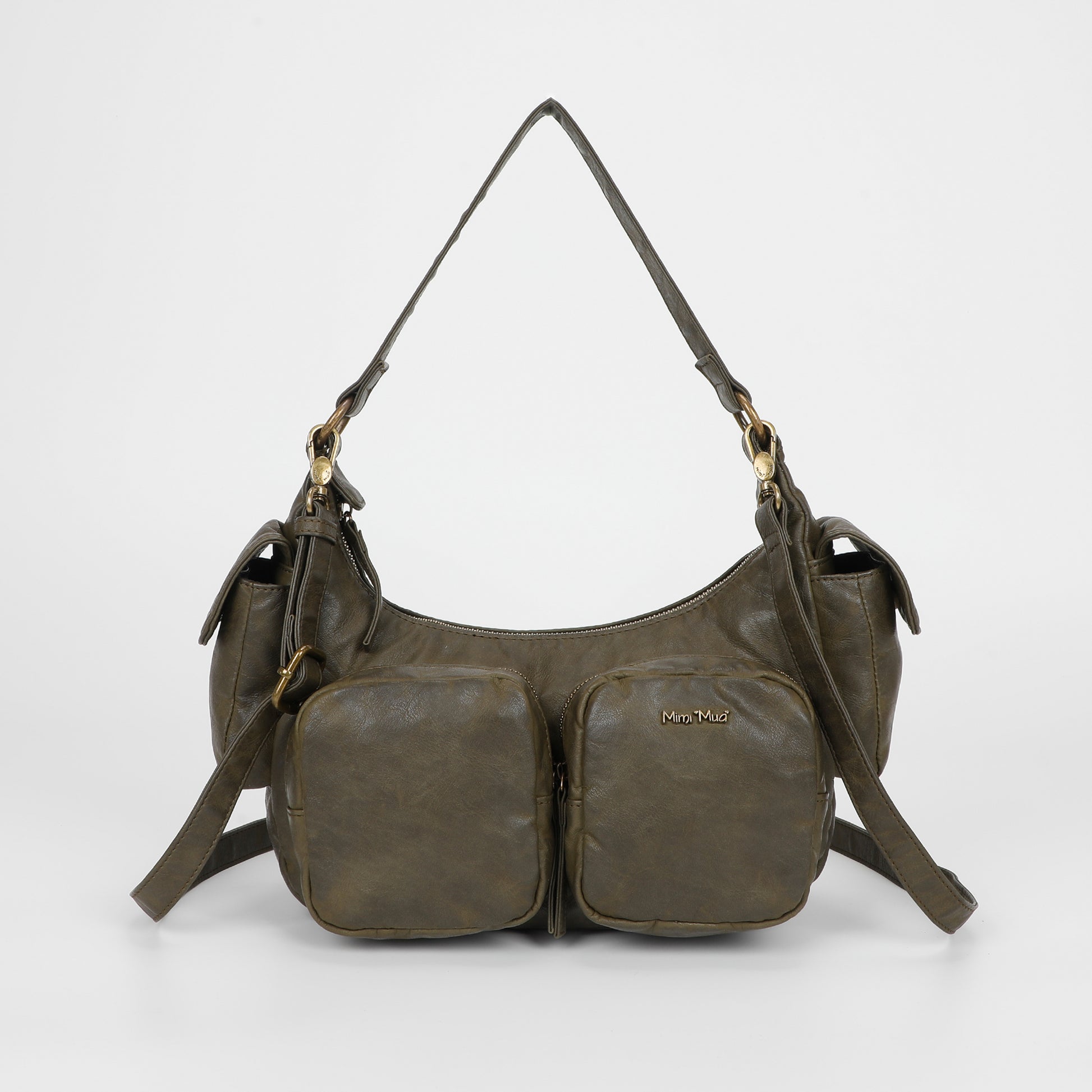 BORSA A SPALLA CON TASCHE