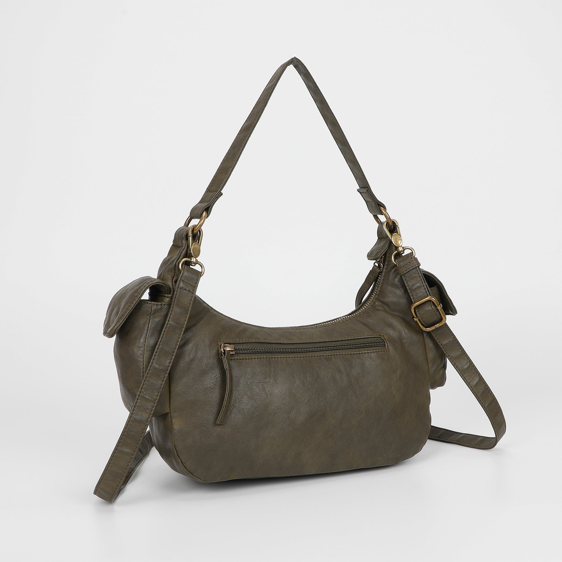BORSA A SPALLA CON TASCHE